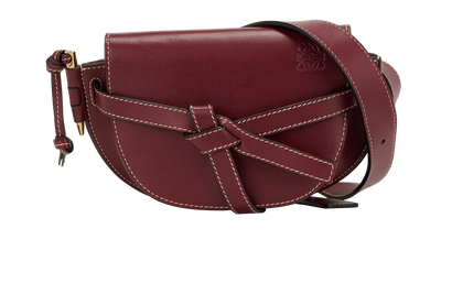 Mini Gate Belt Bag, &pound;495, Handbags, Burgundy, Leather, Front view
